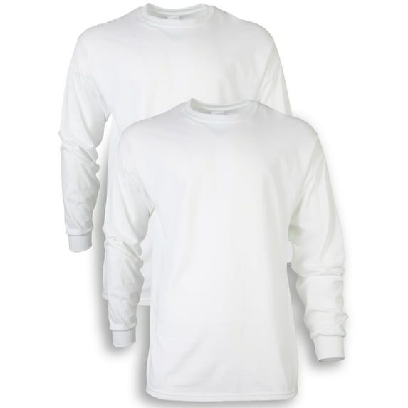 Gildan Unisex Ultra Cotton Long Sleeve T-Shirt, 2-Pack, up to size 5xl