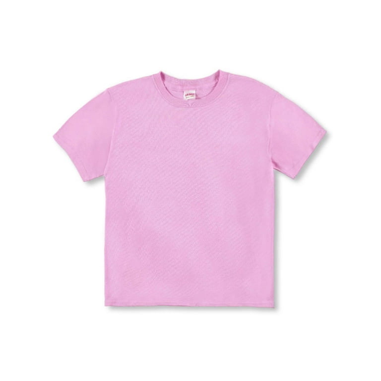 Gildan Unisex Youth T Shirt pink xs 4 5 Little Girls