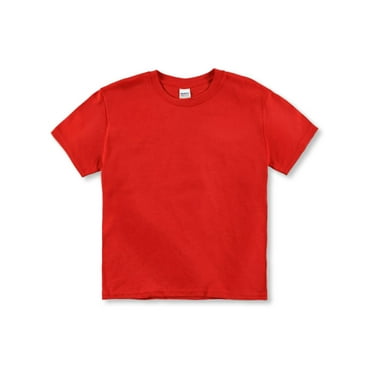 Gildan Unisex Youth T-Shirt - red, m/10-12 (Big Girls)