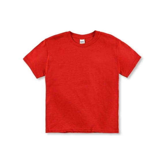 Gildan Unisex Youth T-Shirt Color: red Size: s/6-8