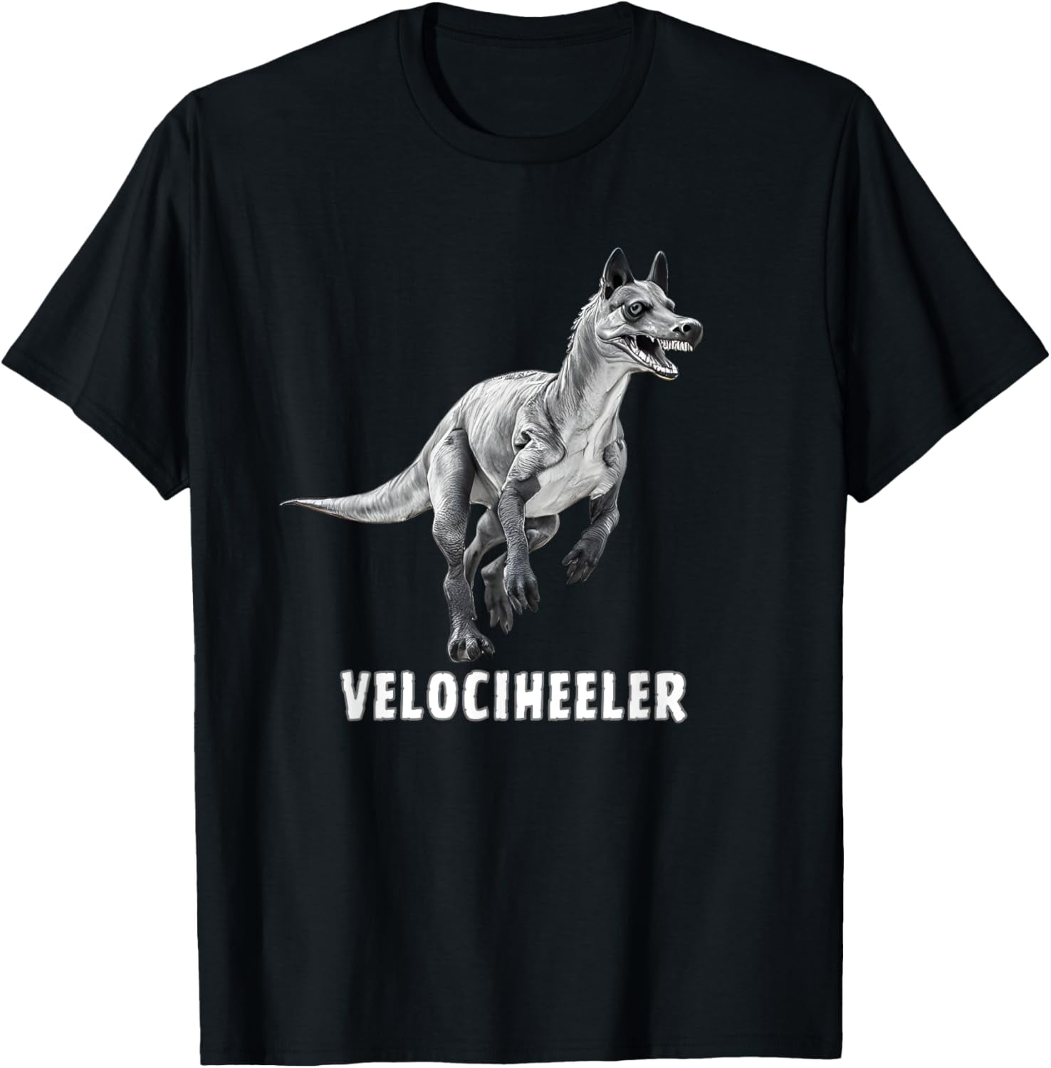 Gildan Velociraptor Australian cattle dog, red blue heeler dinosaur T ...