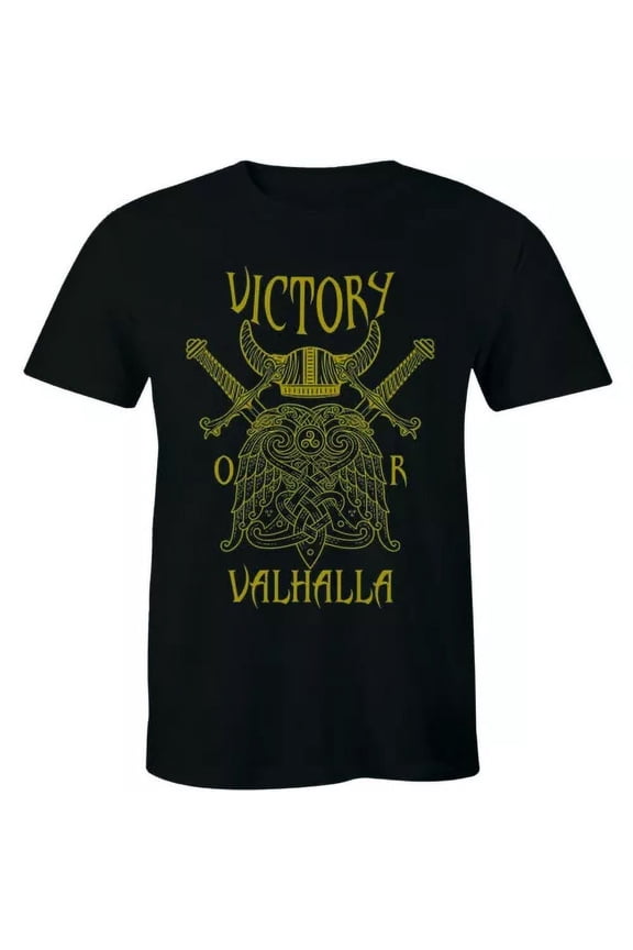 Victory or Valhalla Vikings Heritage T-shirt Nordic Tradition Ancestor FAM