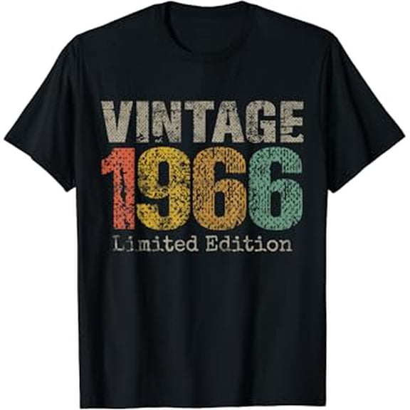 Gildan Vintage Birthday Gifts 1966 Limited Edition 55Th Birthday 55 Year Old Hot Trending T-Shirt Unisex S To 5Xl