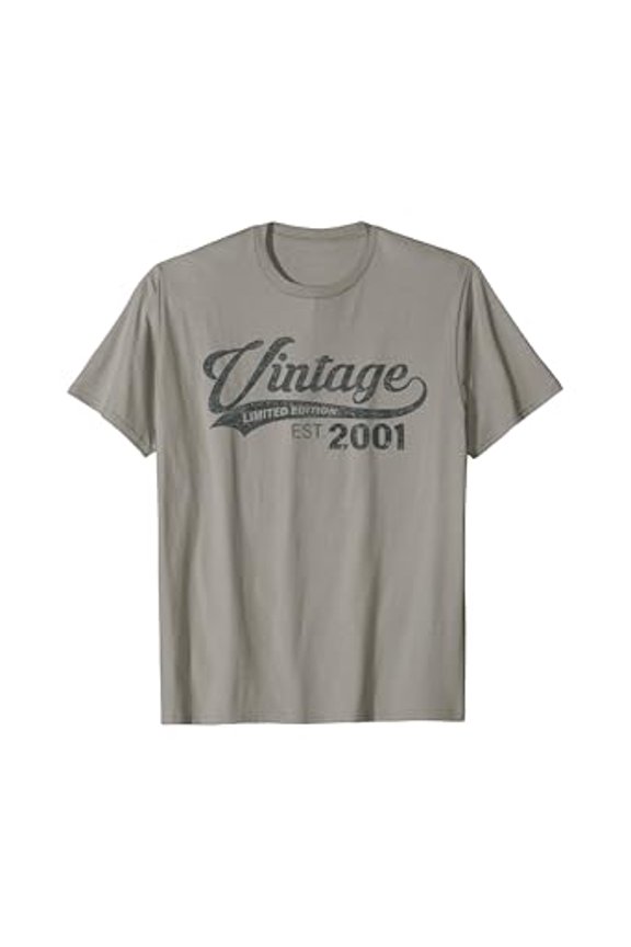 Vintage Birthday Gifts 2001 Limited Edition Funny 19Th Birthday Men Women Hot Trending T-Shirt Unisex S To 5Xl