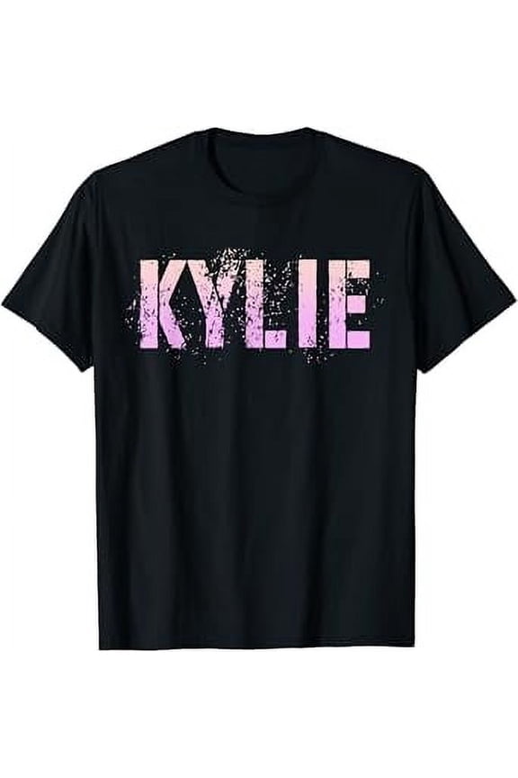 Vintage Birthday Gifts Kylie Girls Name Grunge Pink Custom Birthday Hot Trending T-Shirt Unisex S To 5Xl