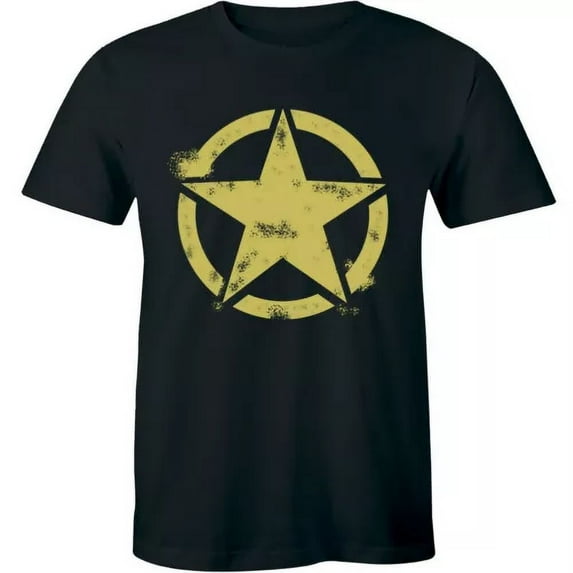 Gildan WW2 D-Day Circle Army Star Military T-shirt Capital Government