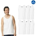 thumbnail image 1 of Gildan White Tank Top, Works Heavy Cotton Men's Performance TankTop Pack-6 Size: S, 1 of 5