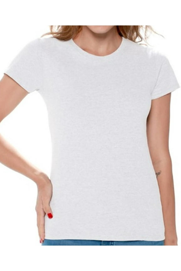 Women T-Shirts Value Pack White Shirts for Women Plain Shirts Sleep Shirts - Single OR Pack of 6 OR Pack of 12 Shirts for Women Gildan T-shirts for Women T-shirt Casual Shirt Basic Shirts