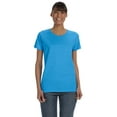 thumbnail image 1 of Gildan Women's 100 Percent Cotton Short Sleeve T-Shirt 5000L, 2-PACK, Heather Sapphire, M, 1 of 1
