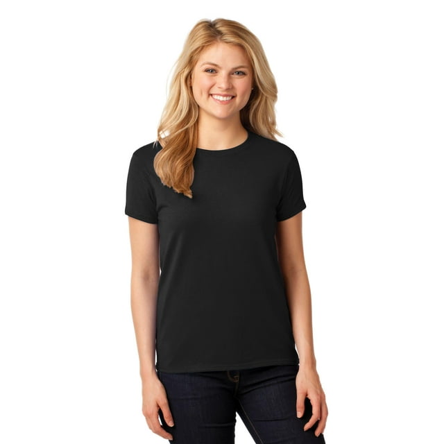 Gildan Women's 100 Percent Cotton Short Sleeve T-Shirt - 5000L ...