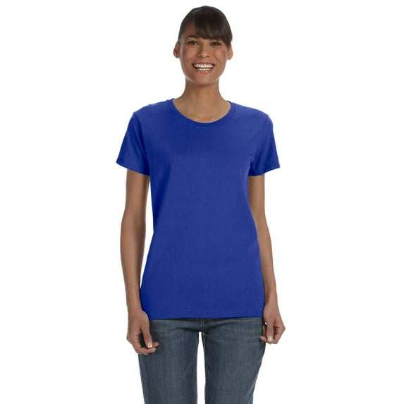 Gildan Women's 100 Percent Cotton Short Sleeve T-Shirt 5000L, Cobalt, XL