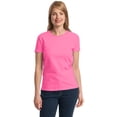 thumbnail image 1 of Gildan Women's 100 Percent Cotton Short Sleeve Taped Neck T-Shirt. 2000L, 1 of 1