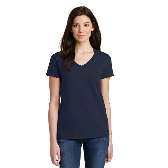 Gildan Women's 100 Percent Cotton Short Sleeve V-Neck T-Shirt - 5V00L