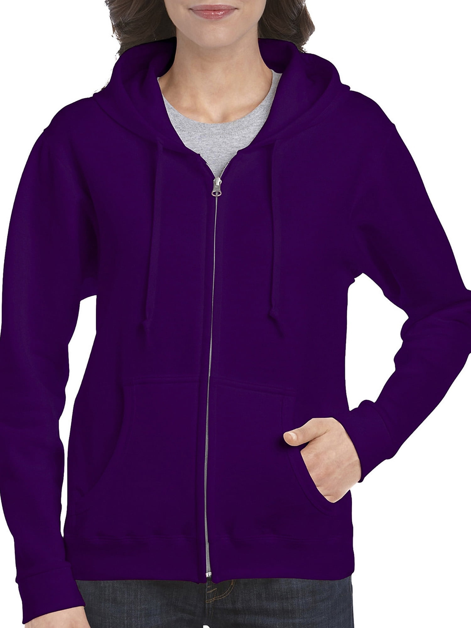 Gildan women s full sales zip fleece hoodie