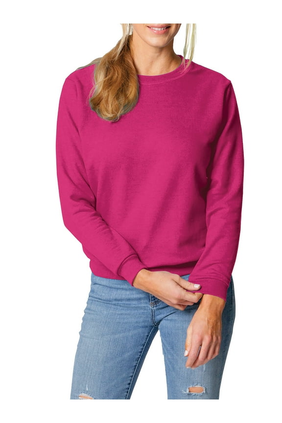 Women's Athleisure Soft Cotton Crewneck Fleece Sweatshirt