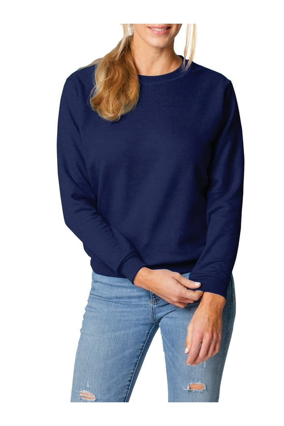 Women's Athleisure Soft Cotton Crewneck Fleece Sweatshirt