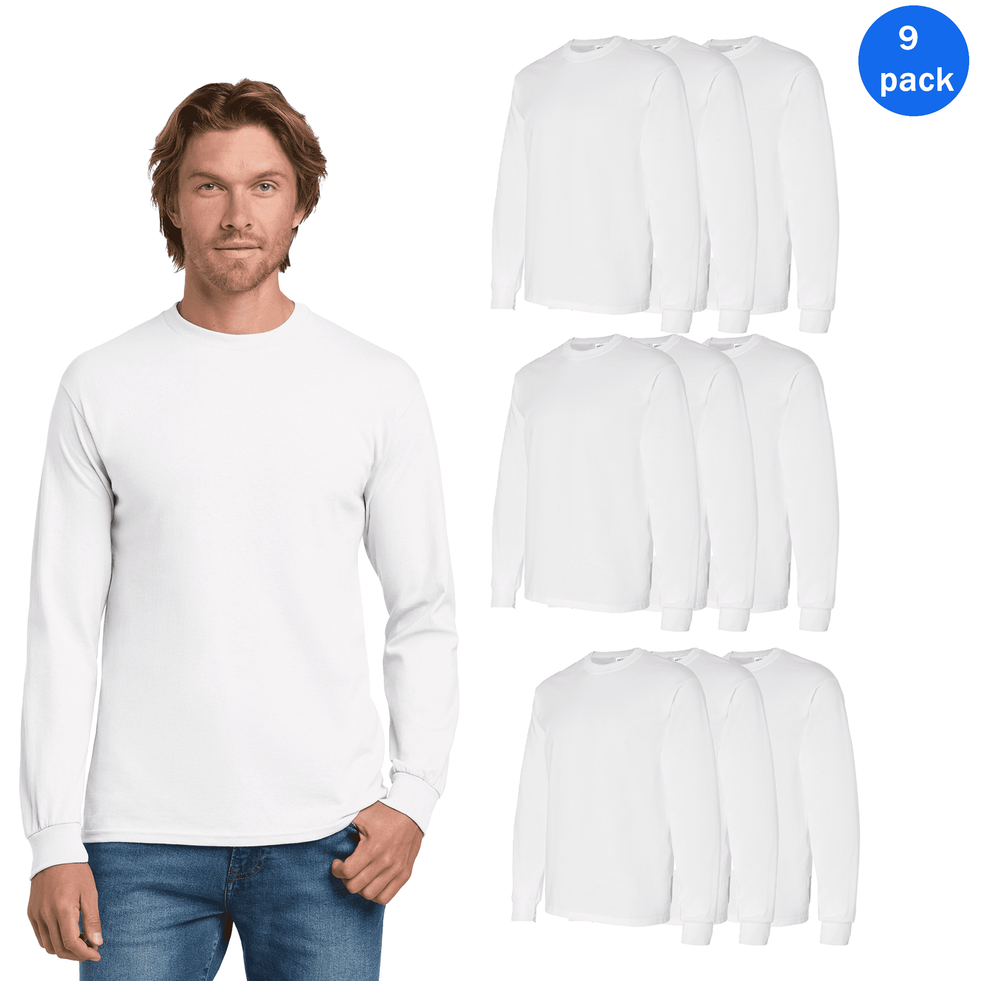 Gildan Men's Classic Heavy Cotton T-Shirts – 5-Pack, Multiple Color Options, 100% Preshrunk Cotton