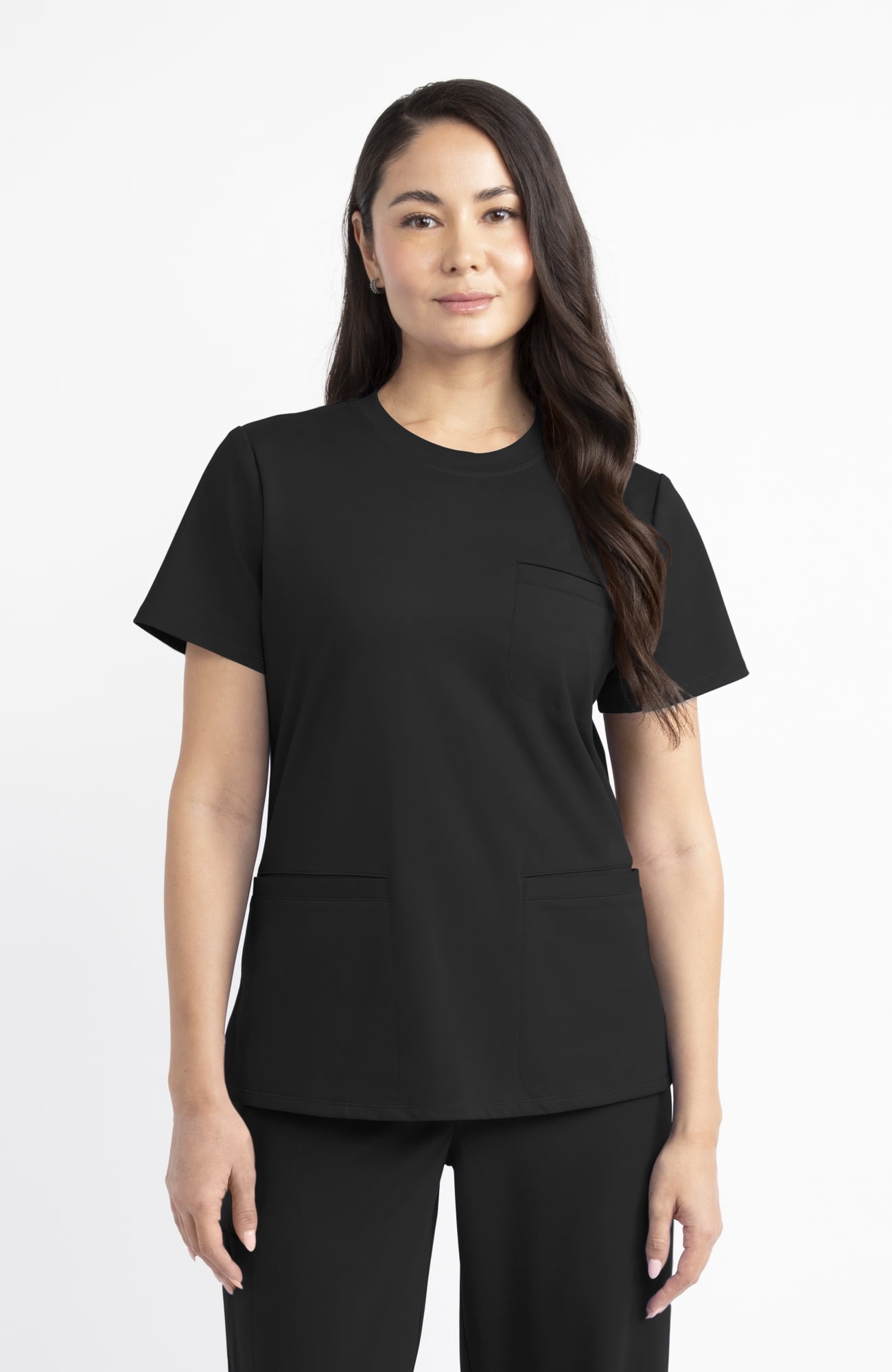 Gildan Women’s Crew Neck Scrub Top, 2-Way Stretch, Sizes XS-2XL