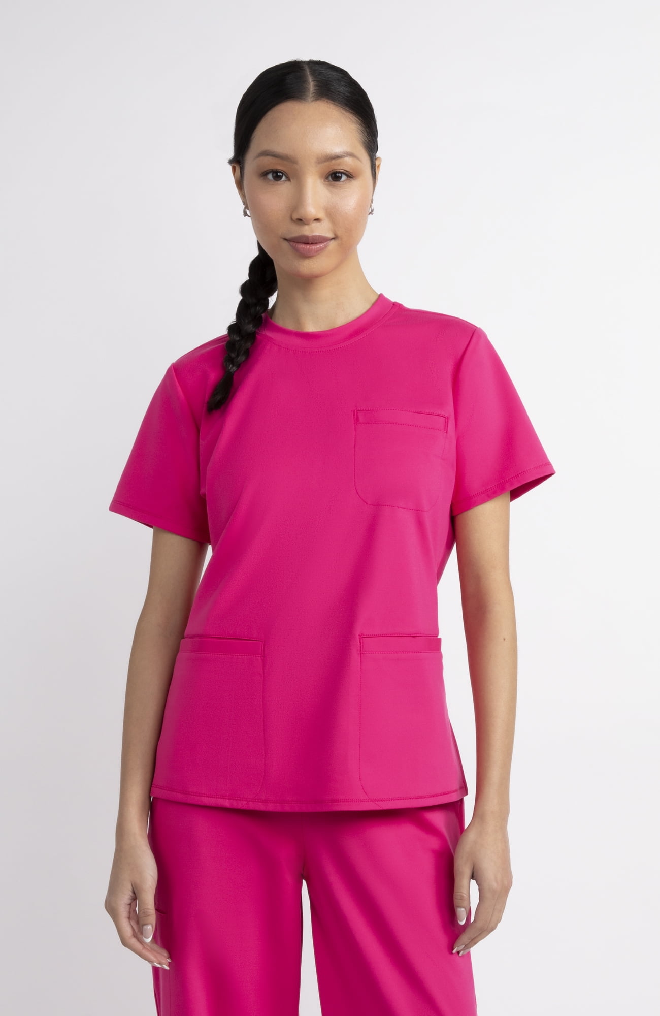 Gildan Women’s Crew Neck Scrub Top, 2-Way Stretch, Sizes XS-2XL