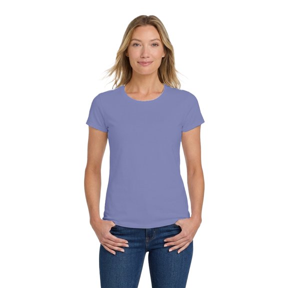 Gildan Women's Heavy Cotton T-Shirt, Short Sleeve Crewneck Classic Fit Tee, Violet, Size-S