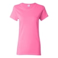 thumbnail image 1 of Gildan Women's Heavy Short Sleeve T-Shirt 100% Cotton Durable Plain Soft Tee (Azalea, L), 1 of 7