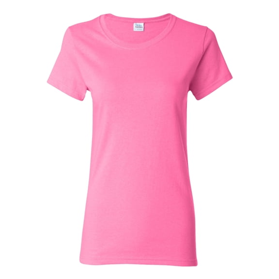Gildan Women's Heavy Short Sleeve T-Shirt 100% Cotton Durable Plain Soft Tee (Azalea, S)