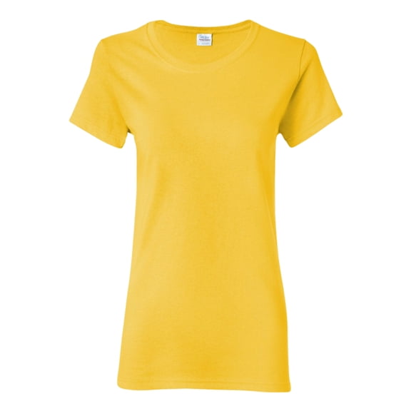 Gildan Women's Heavy Short Sleeve T-Shirt 100% Cotton Durable Plain Soft Tee (Daisy, M)