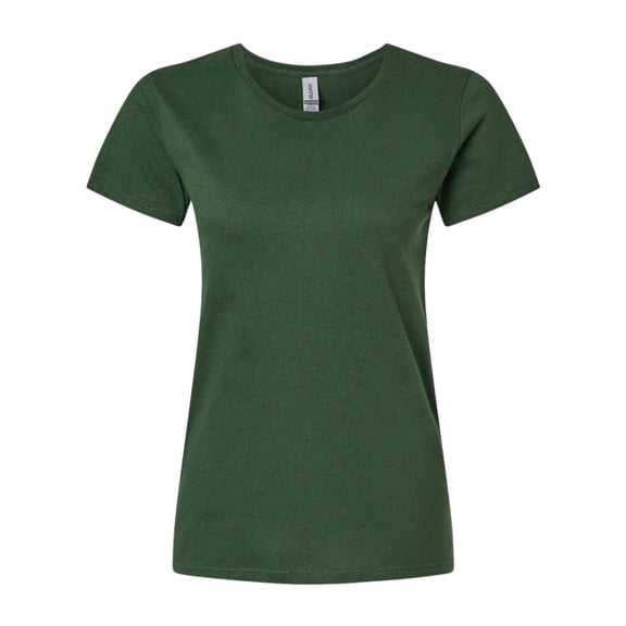 Gildan Women's Heavy Short Sleeve T-Shirt 100% Cotton Durable Plain Soft Tee (Forest-Green, 2XL)