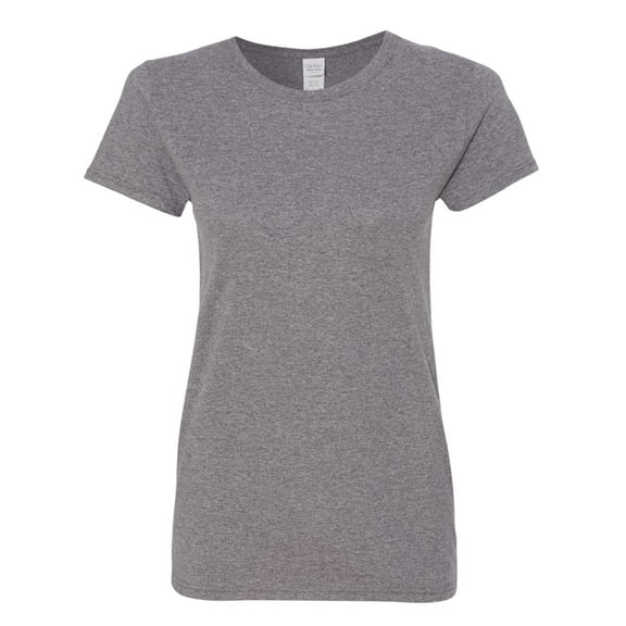 Gildan Women's Heavy Short Sleeve T-Shirt 100% Cotton Durable Plain Soft Tee (Graphite-Heather XL)