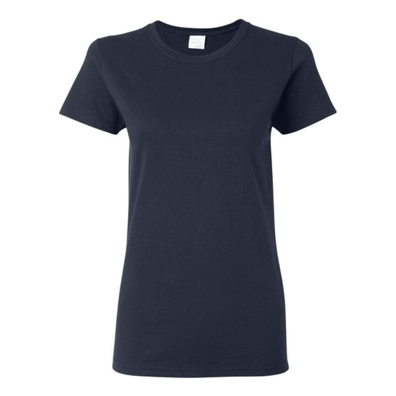 Gildan Women's Heavy Short Sleeve T-Shirt 100% Cotton Durable Plain Soft Tee (Navy, 2XL)