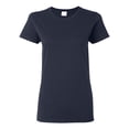 thumbnail image 1 of Gildan Women's Heavy Short Sleeve T-Shirt 100% Cotton Durable Plain Soft Tee (Navy, S), 1 of 7