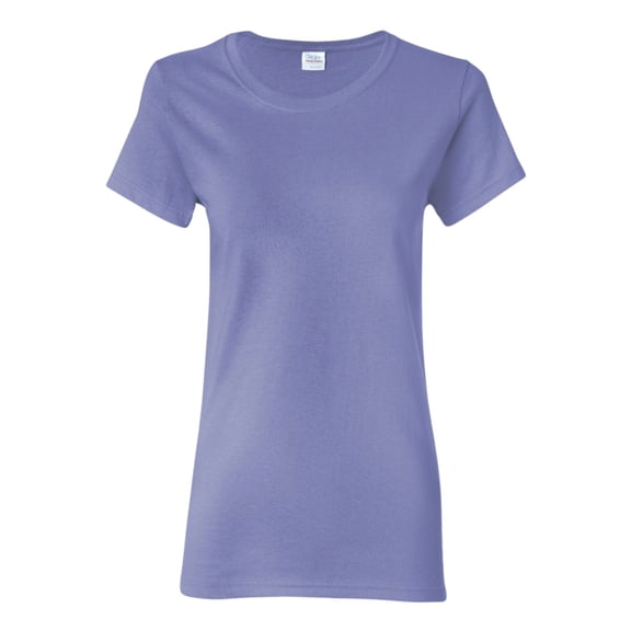 Gildan Women's Heavy Short Sleeve T-Shirt 100% Cotton Durable Plain Soft Tee (Violet, 2XL)