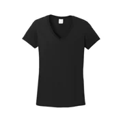 Gildan Women's Short Sleeve V Neck T-Shirt for Crafting - Black, Size S, Soft Cotton, Classic Fit, 1-Pack Blank Tee