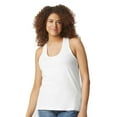 thumbnail image 1 of Gildan Women’s Softstyle CVC Racerback Tank Top Semi-Fitted Sleeveless Shirt for Women White S-2XL, 1 of 5
