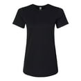 thumbnail image 1 of Gildan Women's Softstyle CVC T-Shirt Semi-fitted Crewneck Tee Shirt (Pitch Black, L), 1 of 7