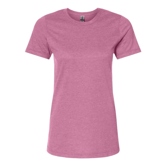 Gildan Women's Softstyle CVC T-Shirt Semi-fitted Crewneck Tee Shirt (Plumrose, L)