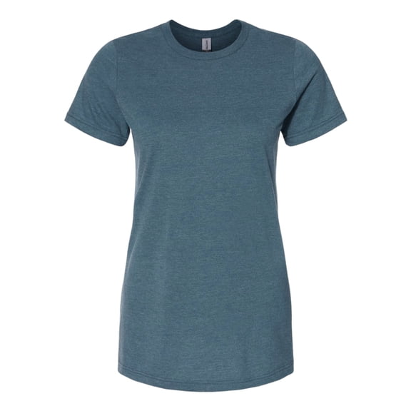 Gildan Women's Softstyle CVC T-Shirt Semi-fitted Crewneck Tee Shirt (Steel Blue, M)