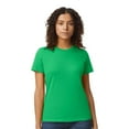thumbnail image 1 of Gildan Women's Softstyle Crew Neck T-Shirt, Short Sleeve Semi-Fitted Cotton Tee, Irish Green, Size L, 1 of 5