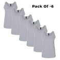 thumbnail image 1 of CROWN CRAZE - Women’s Tank Top - Casual Round Neck Sleeveless T-Shirt For Women, 4.5 oz, 6-Pack, L-Size, 1 of 1