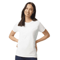thumbnail image 1 of Gildan Women’s Ultra Cotton T-Shirt, Short Sleeve Crew Neck Casual Classic Fit White Tee, S, 1 of 4