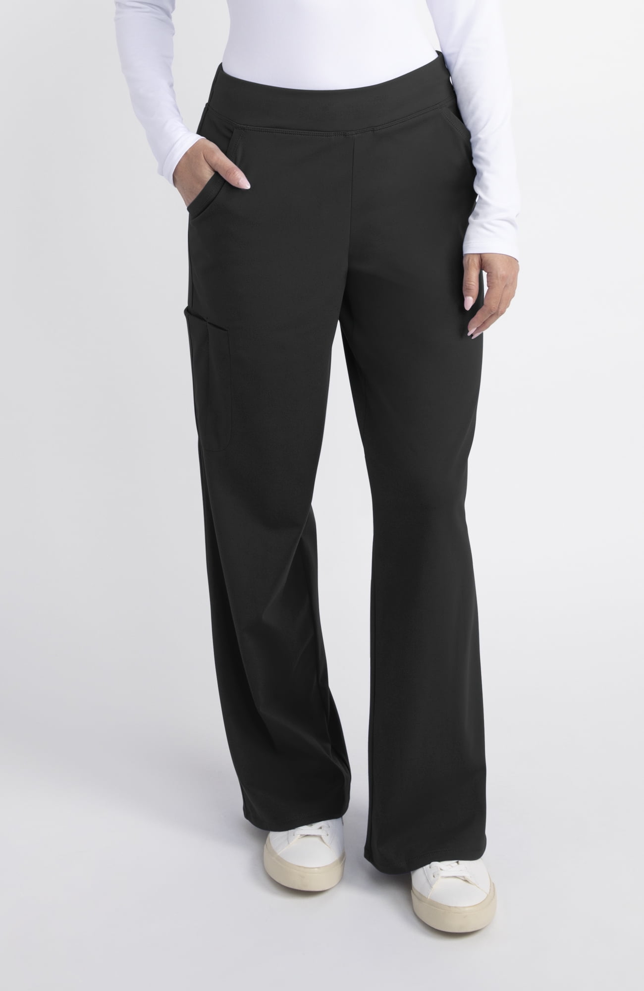 Gildan Wide Leg Pull-On Cargo Scrub Pant, 2-Way Stretch, Sizes XS-2XL