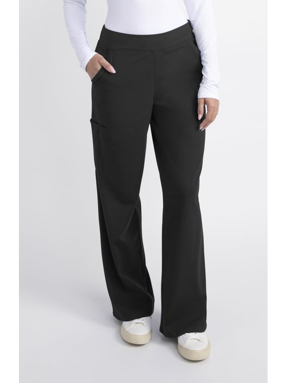 Wide Leg Pull-On Cargo Scrub Pant, 2-Way Stretch, Sizes XS-2XL