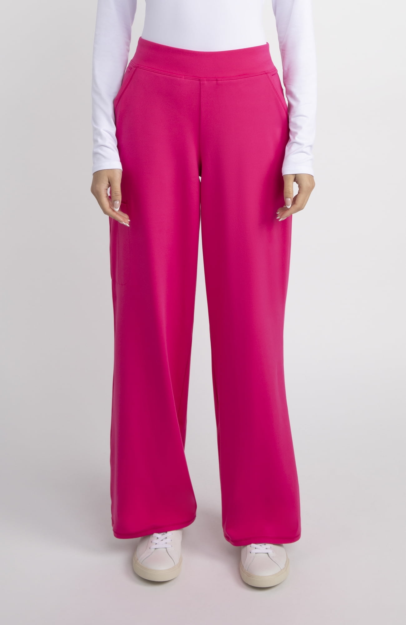 Gildan Wide Leg Pull-On Cargo Scrub Pant, 2-Way Stretch, Sizes XS
