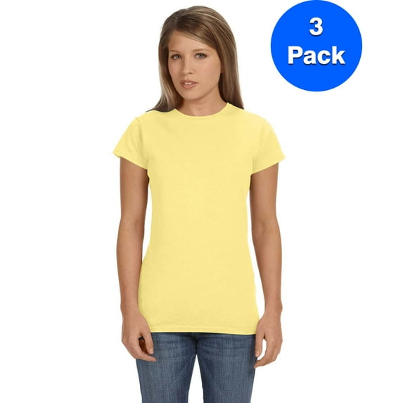 Gildan Womens 4.5 oz. SoftStyle Junior Fit T-Shirt 3 Pack