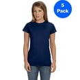 thumbnail image 1 of Gildan Womens 4.5 oz. SoftStyle Junior Fit T-Shirt 5 Pack, 1 of 2