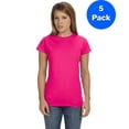 thumbnail image 1 of Gildan Womens 4.5 oz. SoftStyle Junior Fit T-Shirt 5 Pack, 1 of 2