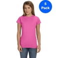 Gildan Womens 4.5 oz. SoftStyle Junior Fit T-Shirt 5 Pack - Walmart.com