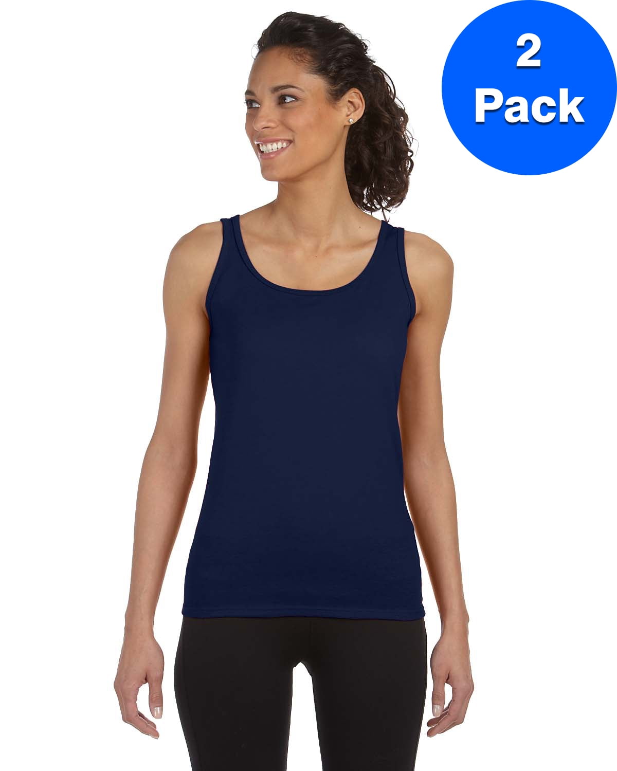 Gildan Womens 4.5 oz. SoftStyle Junior Fit Tank Top 2-Pack