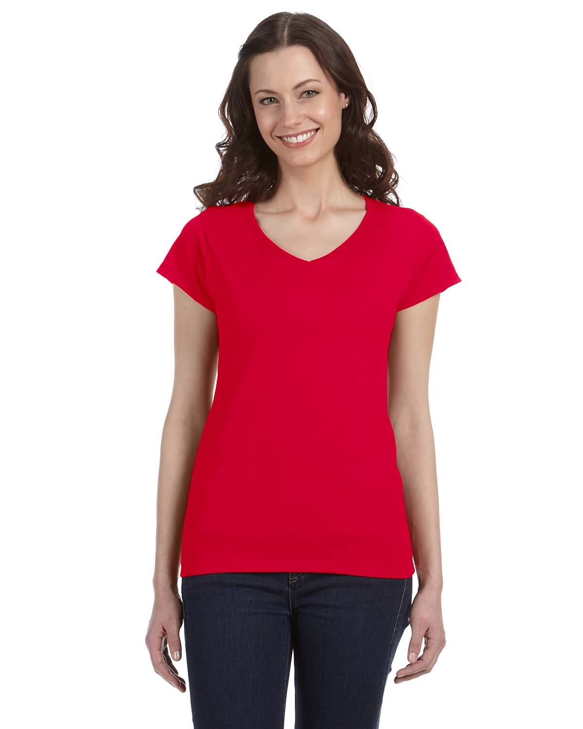 Gildan G64Vl Ladies' Softstyle Fitted V-Neck T-Shirt