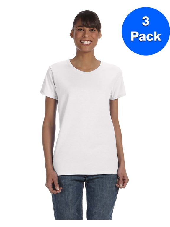 Womens 5.3 oz. Heavy Cotton Missy Fit T-Shirt 3-Pack